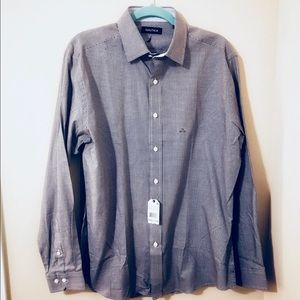 NWT Nautica Navy&White Houndstooth Collared Shirt